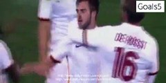 Miralem Pjanic Amazing Goal AS Roma 1 - 1 Manchester City Champions Cup Friendly 21-7-2015