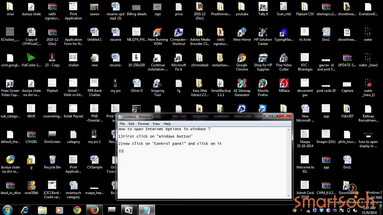 How To Open Internet Option In Windows 7