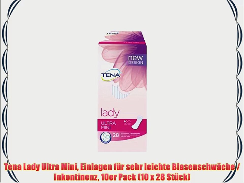 Tena Lady Ultra Mini Einlagen f?r sehr leichte Blasenschw?che / Inkontinenz 10er Pack (10 x