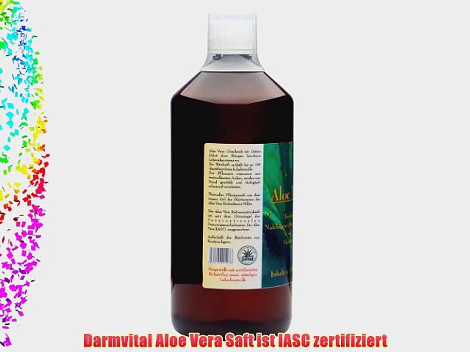 DARMVITAL Aloe Vera Trink Saft 1000 ml - IASC Zertifizierung