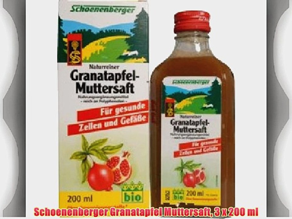 Schoenenberger Granatapfel Muttersaft 3 x 200 ml