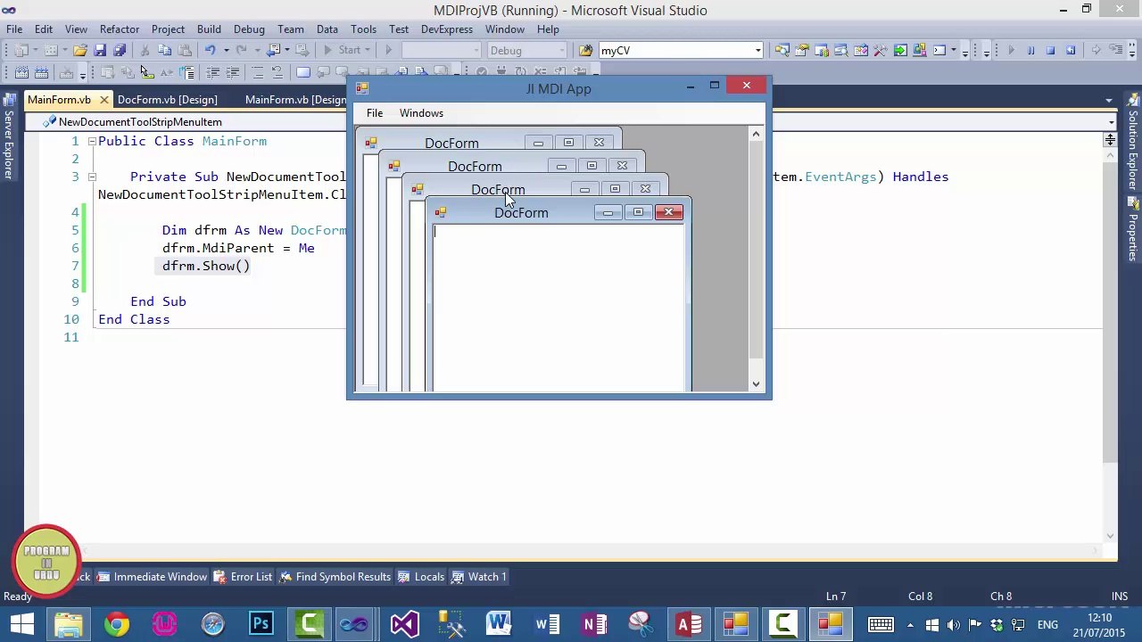 VB.NET Create MDI Application In Urdu