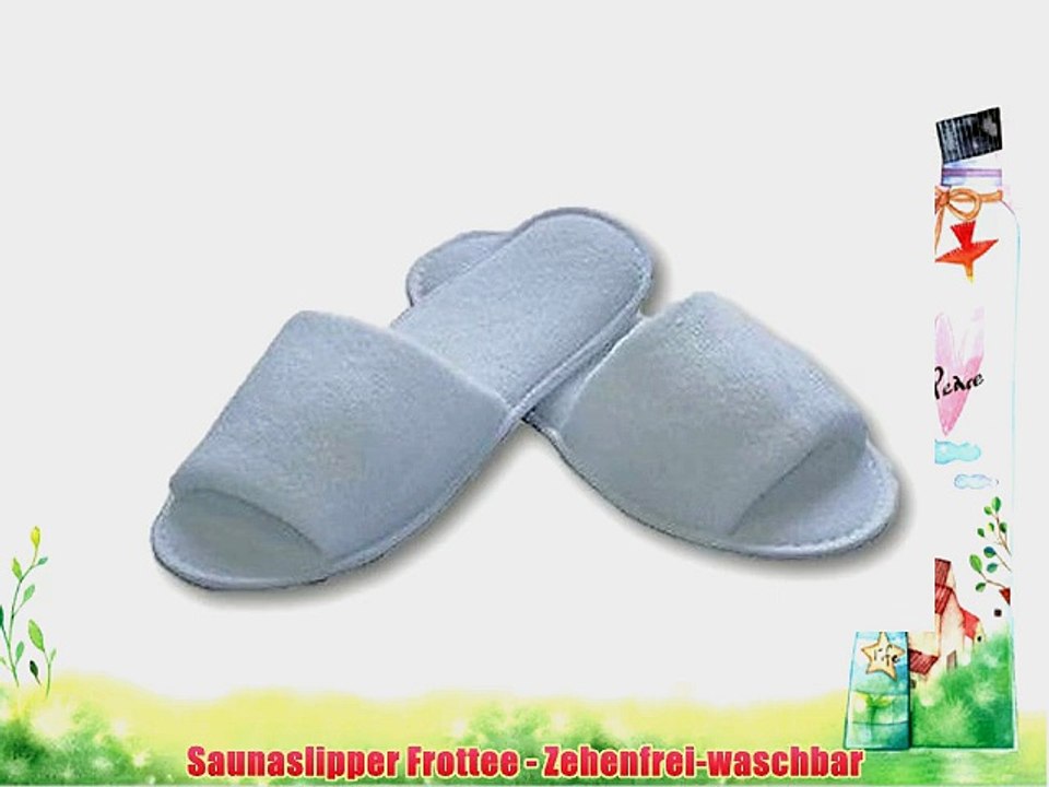 Hotelslipper Hausschuhe Frottee offen Einwegschuhe f?r Hotel Fu?pflege Sauna Massage Wellness.