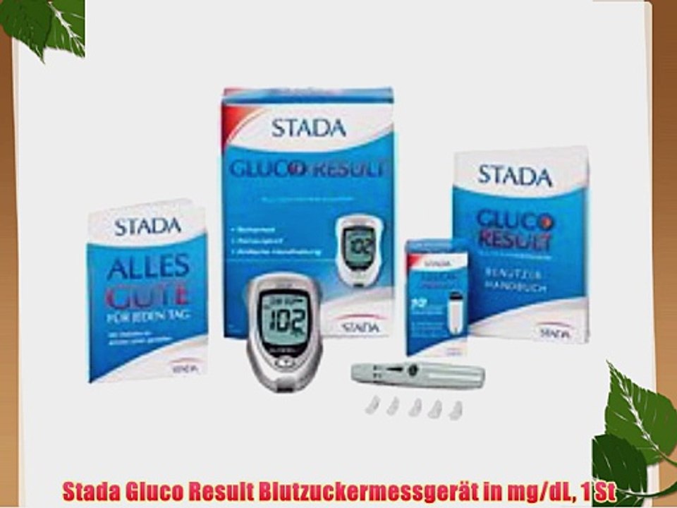 Stada Gluco Result Blutzuckermessger?t in mg/dL 1 St