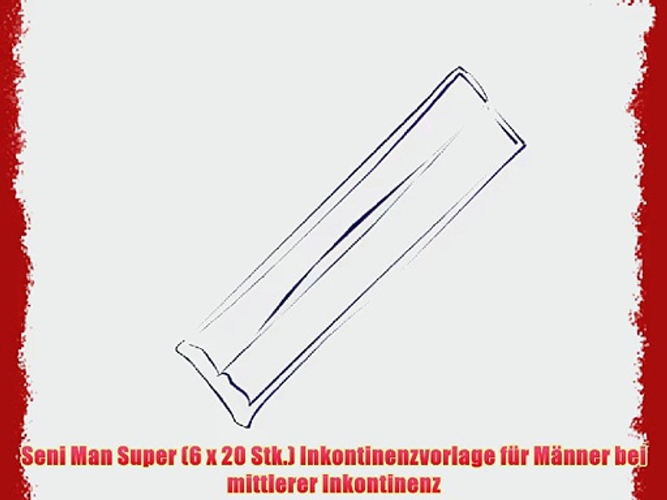 Seni Man Super (6 x 20 Stk.) Inkontinenzvorlage f?r M?nner bei mittlerer Inkontinenz