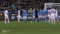 Adem Ljajic Fantastic Free Kick Goal AS Roma 2 - 2 Manchester City 2015