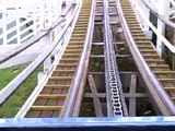 Hersheypark - Ride On The Comet , front seat ride POV! Wow! Hershey Park wooden rollercoaster