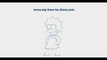 How to draw Lisa Simpson Easy step by step drawing lessons for kids
