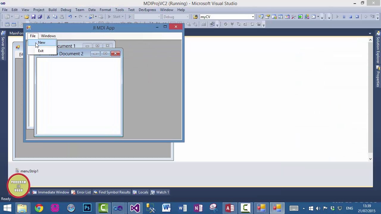 C# Create MDI Application In Urdu