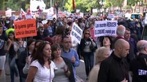 Multitudinarias manifestaciones en España contra el pago de la deuda pública