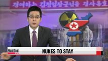 N. Korea says it will not give up nuclear weapons