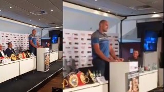Wladimir Klitschko vs Tyson Fury Full Press Conference Face Off in Germany