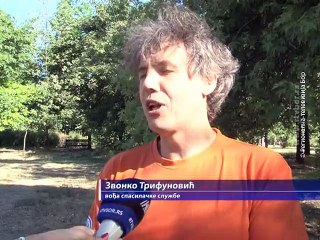 Sedmočlana spasilačka ekipa na Borskom jezeru, 21. jul 2015. (RTV Bor)