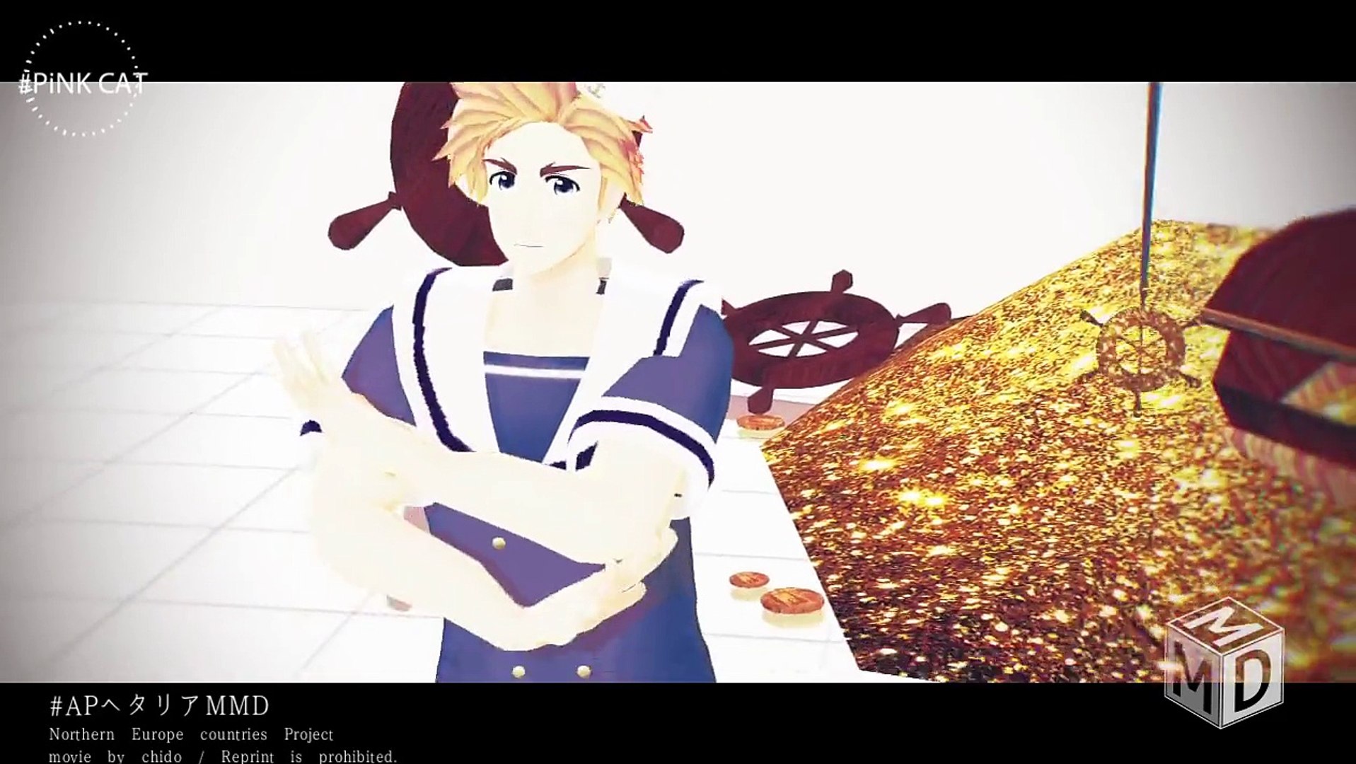Apヘタリアmmd Marine北欧でpink Cat Video Dailymotion