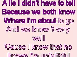 rihanna  unfaithful - lyrics karaoke style