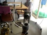 HOME MADE STIRLING ENGINE RUNING ON BOILING WATER VERY FAST