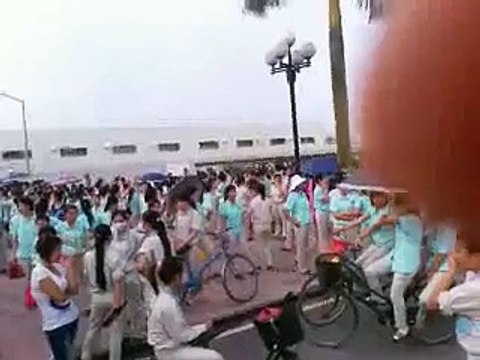 Công nhân công ty Canon Việt Nam KCN Bắc Thăng Long,Đông Anh, Hà Nội đình công