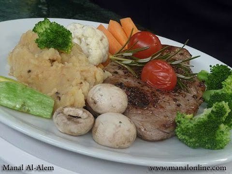 ستيك الفلفل الاسود مع الخضراوات - مطبخ منال العالم