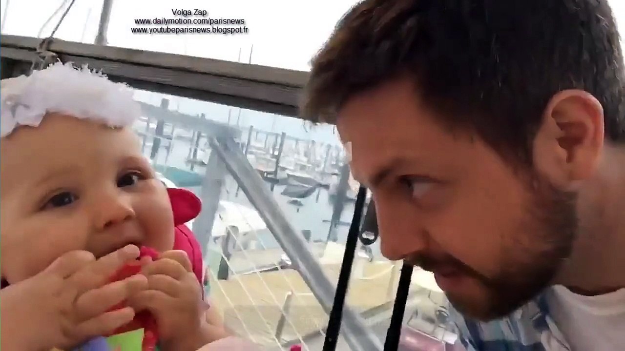 funny baby and man