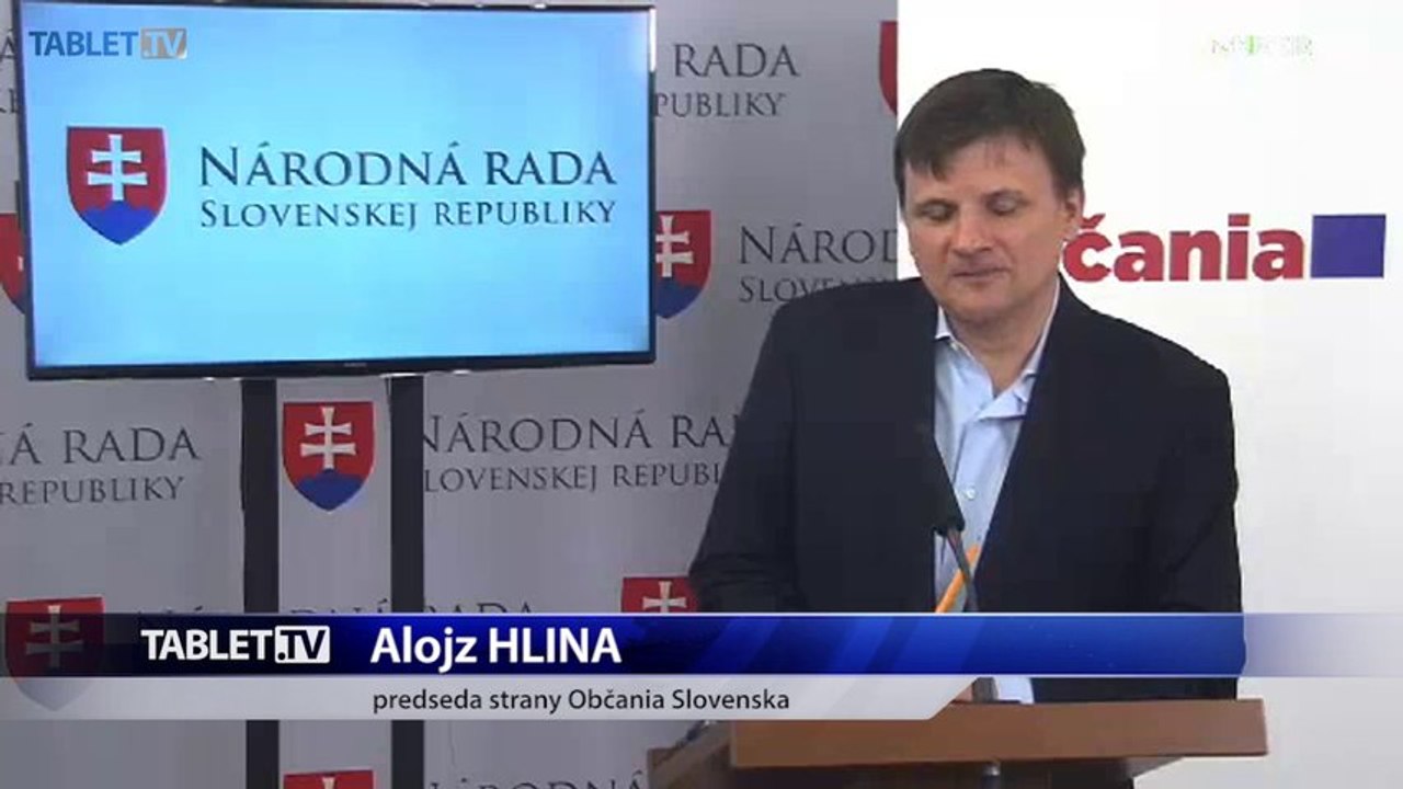 ZÁZNAM: A. Hlina o tom, že strana Občania nebude mať jediný billboard