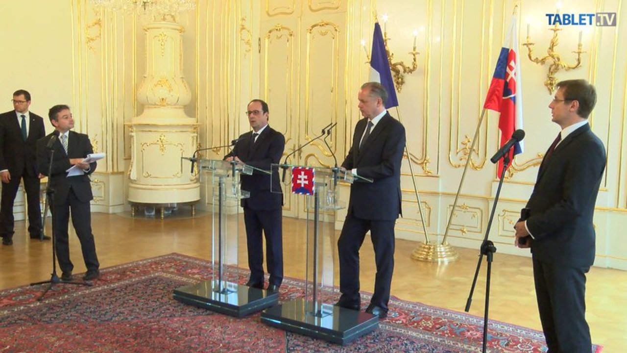 ZÁZNAM: A. Kiska sa stretol s francúzskym prezidentom Francoisom Hollandom