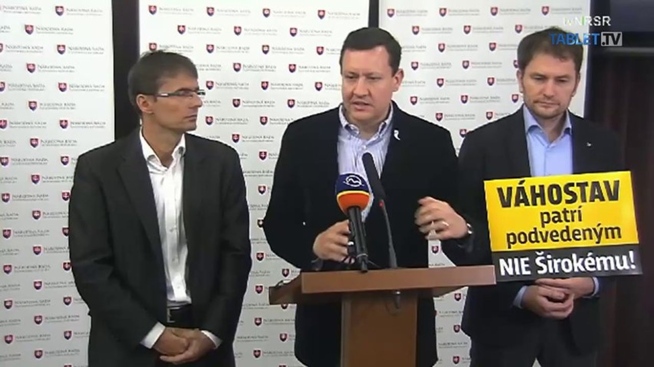 ZÁZNAM: Opozícia podáva trestné oznámenie pre priebeh reštrukturalizácie Váhostavu