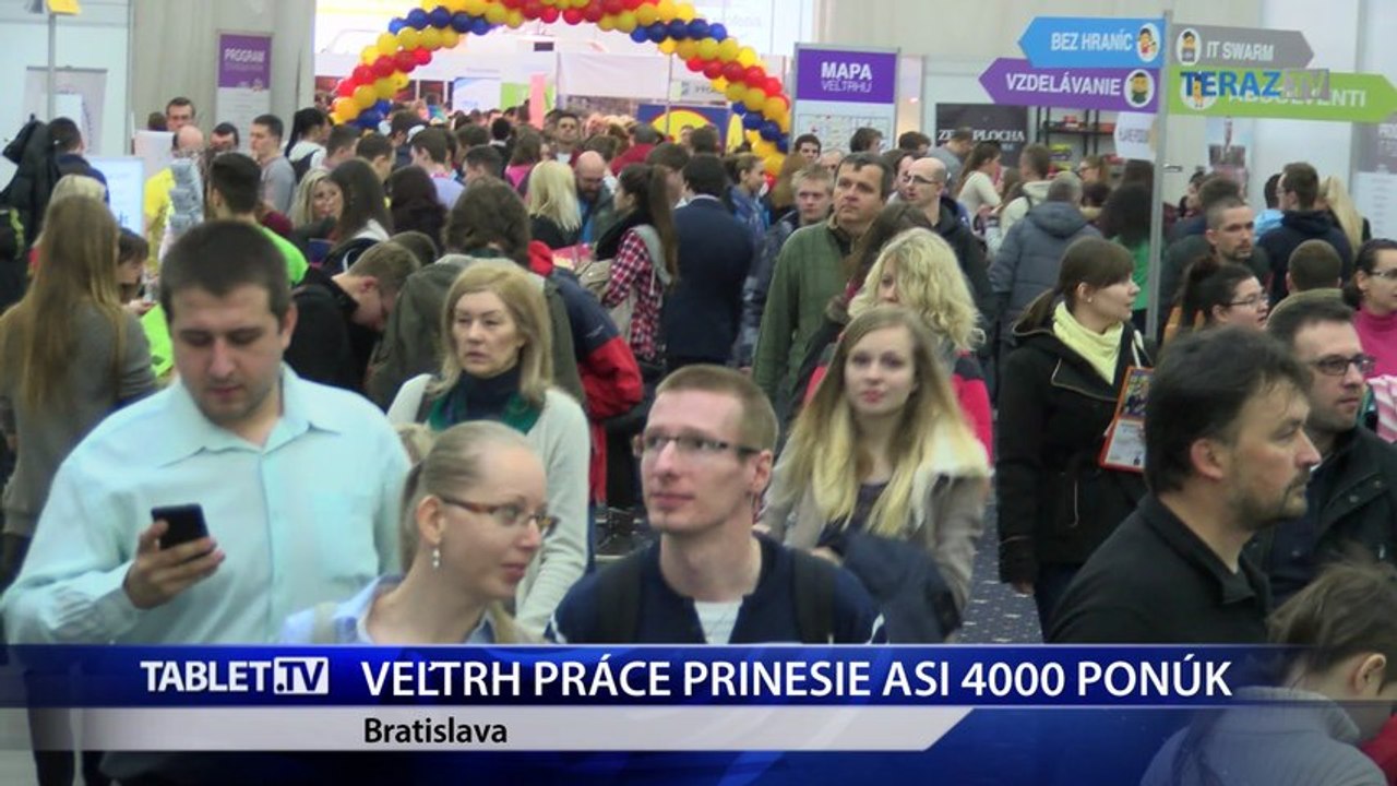 Pre nezamestnaných je na veľtrhu práce pripravených asi 4000 pracovných ponúk