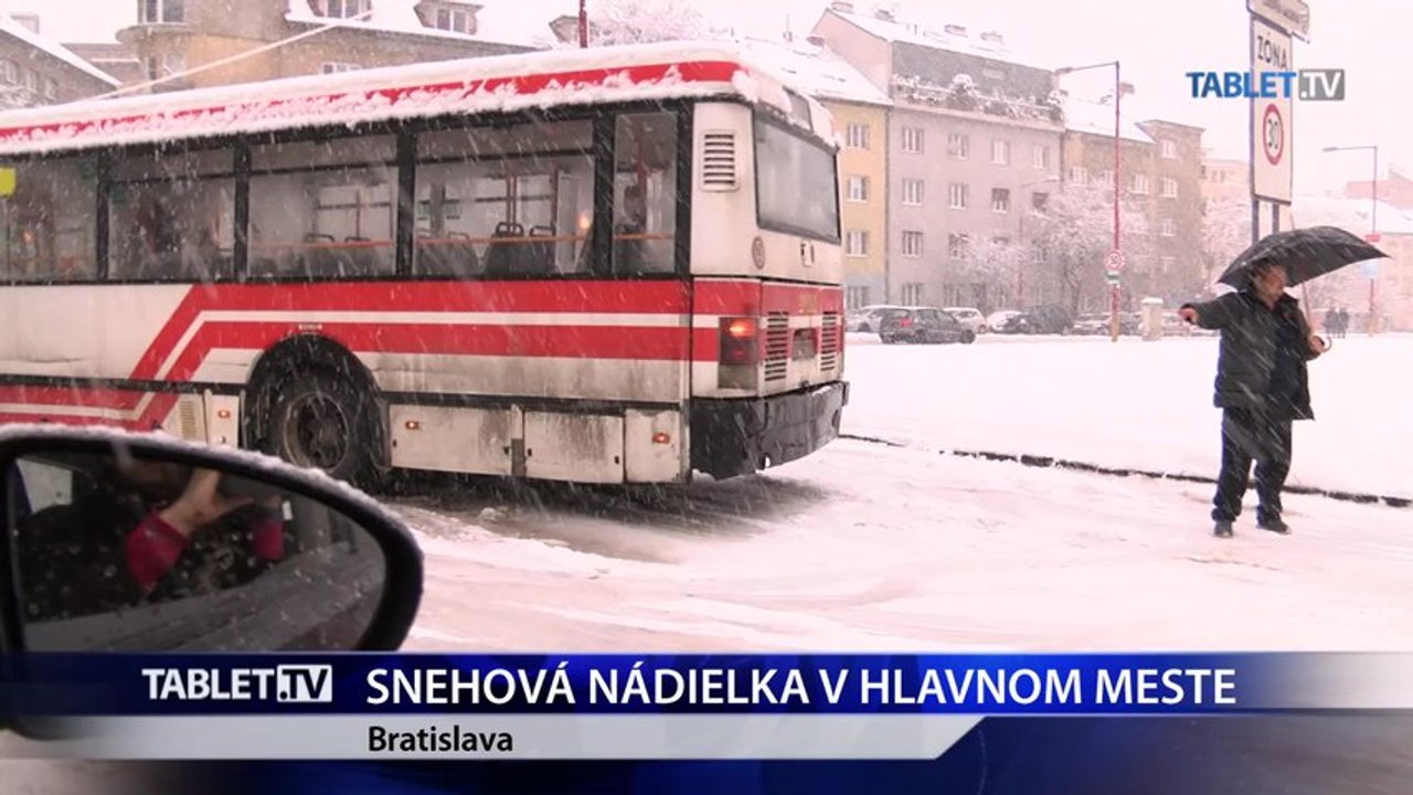 Snehová kalamita komplikuje dopravu. Pozrite, ako sme išli cez Bratislavu