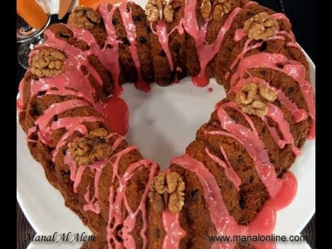 كيك التفاح بالصلصة الحمراء - مطبخ منال العالم