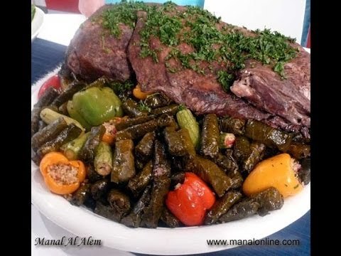 خروف محشي بورق العنب - مطبخ منال العالم