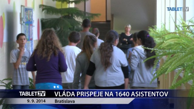VLÁDA PRISPEJE NA 1640 ASISTENTOV 10.9.