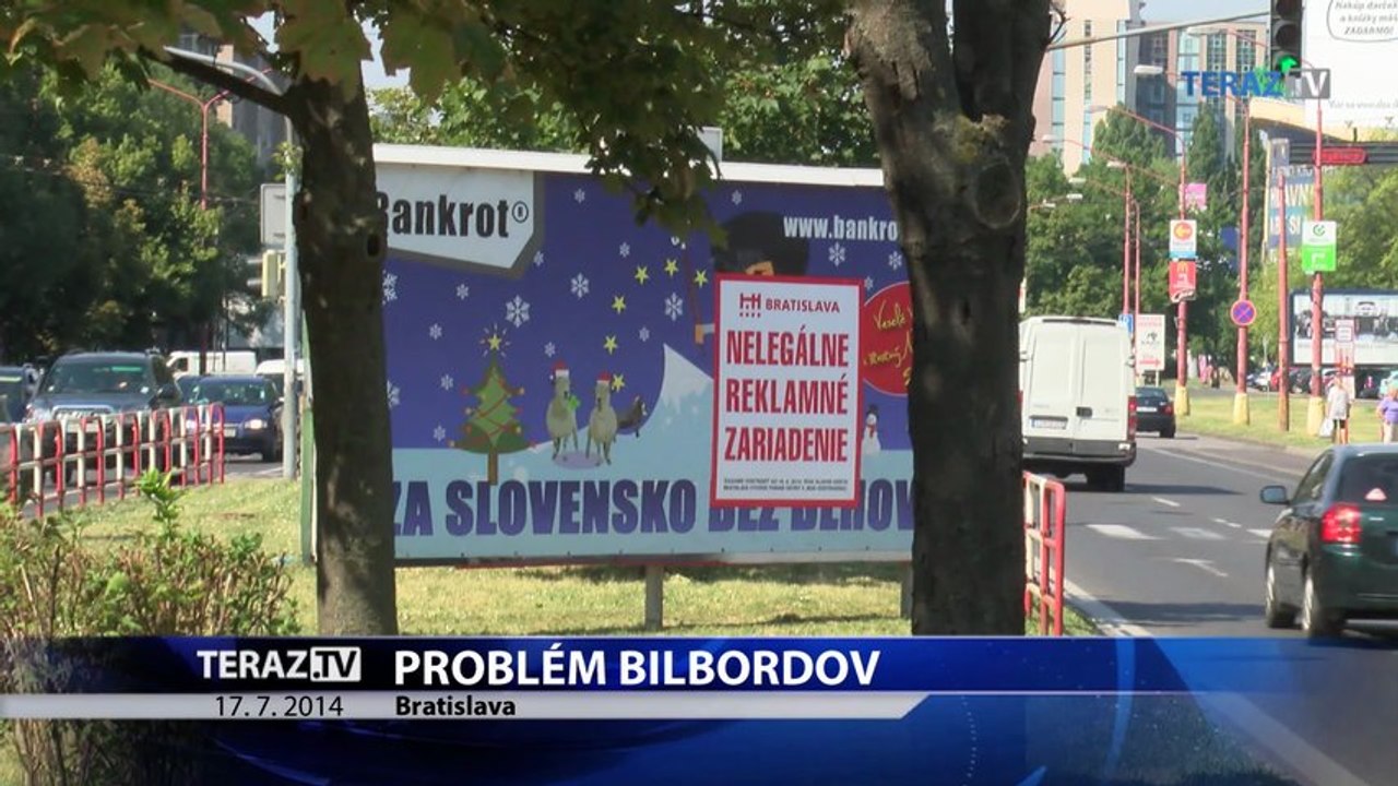 Mesto Bratislava ukazuje na nelegálne bilbordy