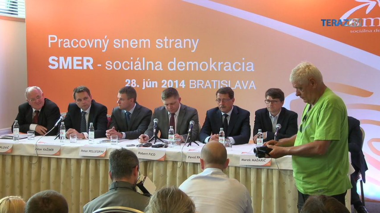 Záznam z tlačovej konferencie po sneme strany SMER