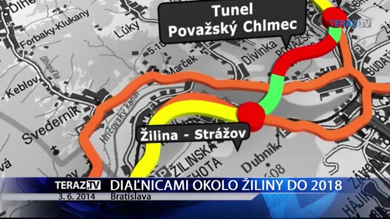 Diaľnicami okolo Žiliny do 2018