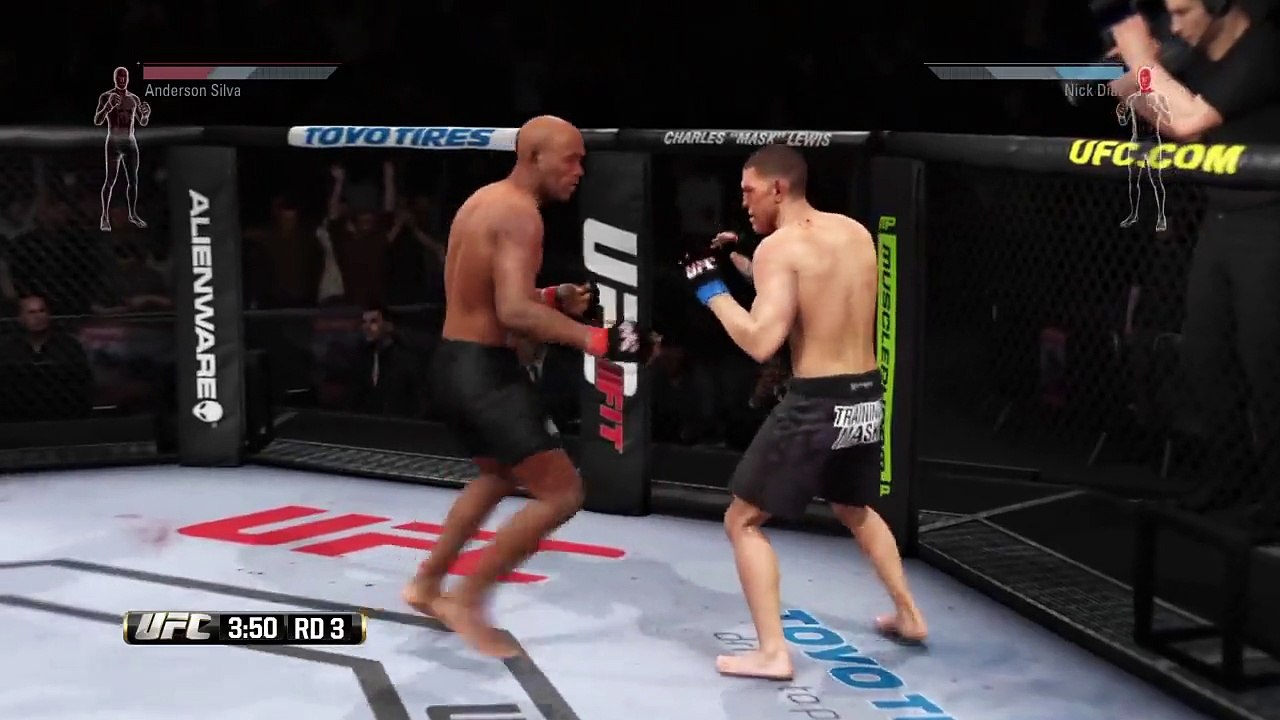 ᴴᴰ Anderson Silva vs. Nick Diaz Knockout _ EA SPORTS™ UFC® (720p)