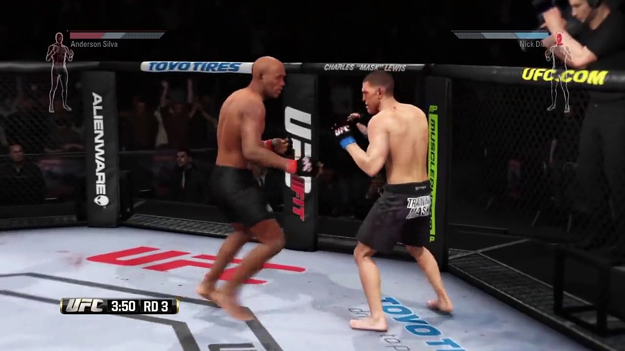 ᴴᴰ anderson silva vs. nick diaz knockout _ ea sports™ ufc® (720p)