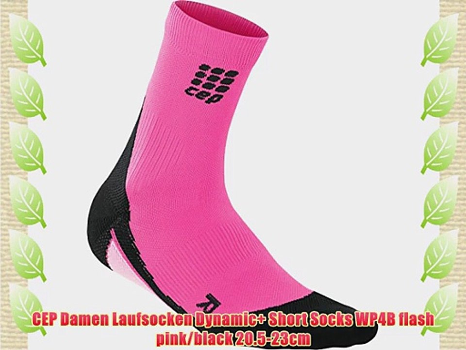 CEP Damen Laufsocken Dynamic  Short Socks WP4B flash pink/black 20.5-23cm
