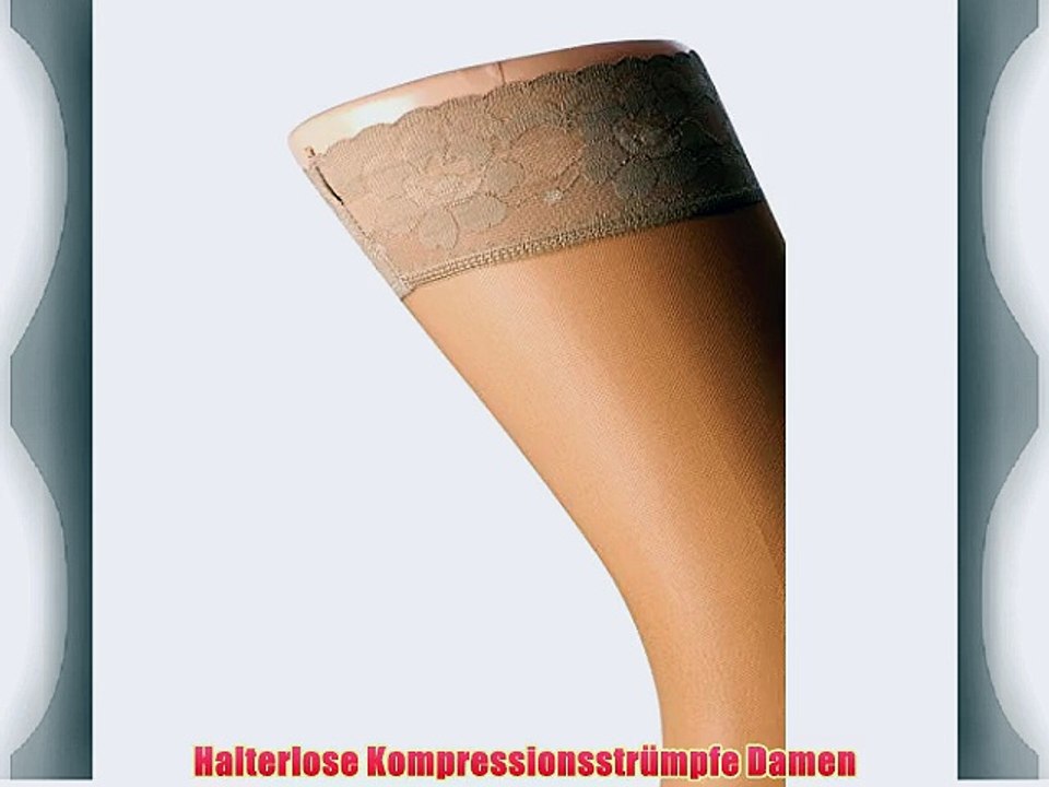 Halterlose St?tzstr?mpfe Stay-Up 140 Den (18-22 mmHg) Tan-Brown (sonnengebr?unt) (Medium)