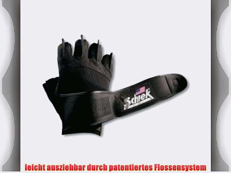 Schiek Sports Handschuhe mit Handgelenkbandage Platin Serie Modell 540 Gr. M