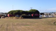 Les agriculteurs en colère à Lanester, près de la RN165