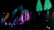 At night in Sherwood Forest at Electric Forest 2011-Projection Light Show with Heart