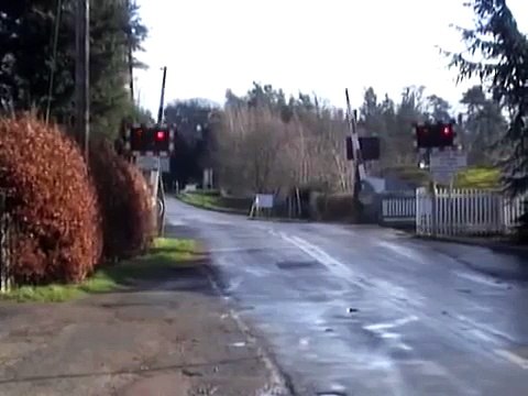 EWS Class 66 Diesel Locomotive at Brooksby Level Crossing