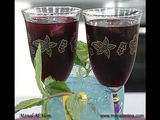 شراب الكركديه وشراب الليمون بالنعناع-مطبخ منال العالم