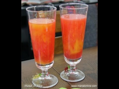 مشروب قمر الدين والورد - مطبخ منال العالم