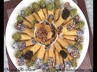 أصابع البسكويت بالشوكولاتة - منال العالم