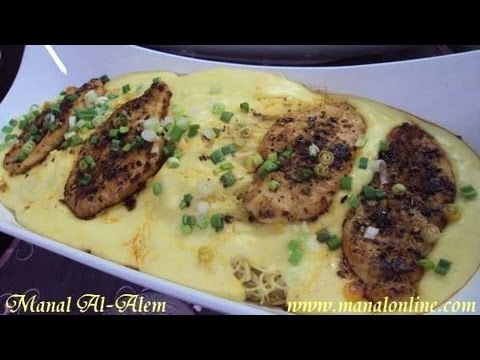 فيليه الدجاج مع مكرونة بصلصة الجبن - منال العالم