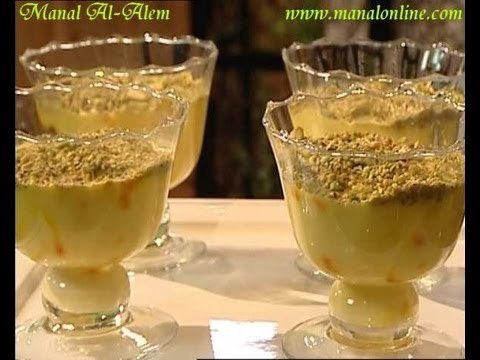 مهلبية الأرز بالزعفران - منال العالم