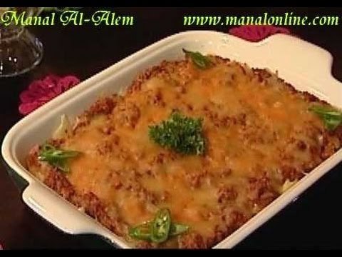 صينية السباجيتي باللحم المفروم - منال العالم