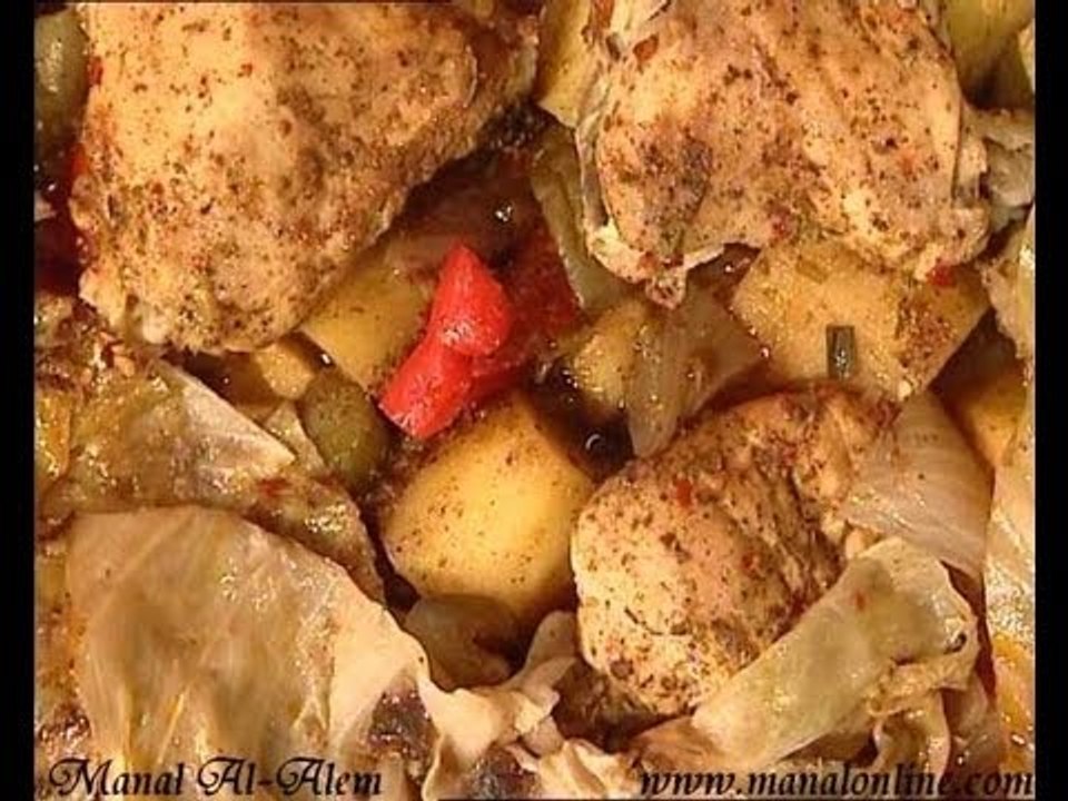 صينية الدجاج بالخضروات2012 - منال العالم