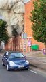 Fire near BP Petrol Station Leicester UK